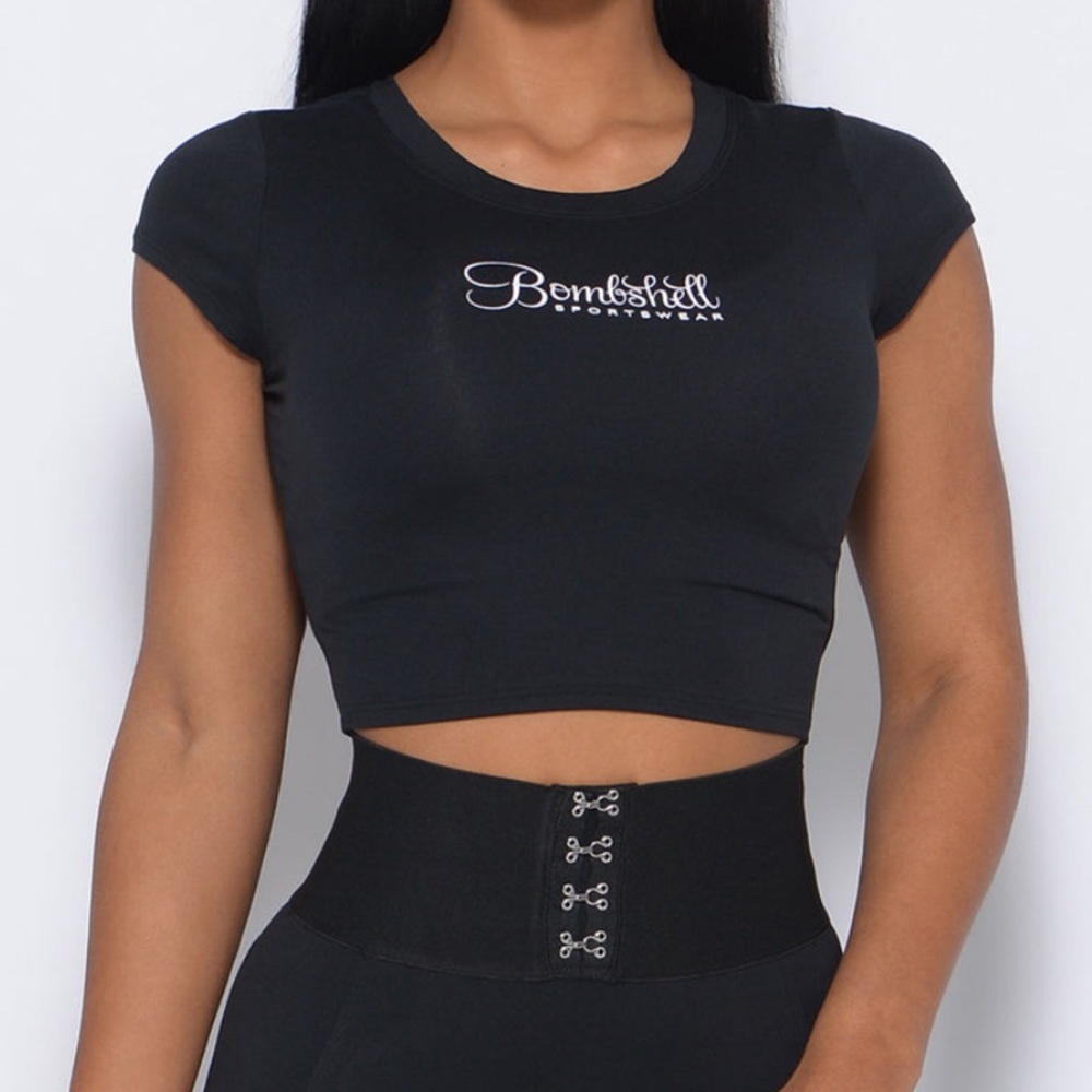 Bombshell black crop size medium brand new  hang dry soft comfortable